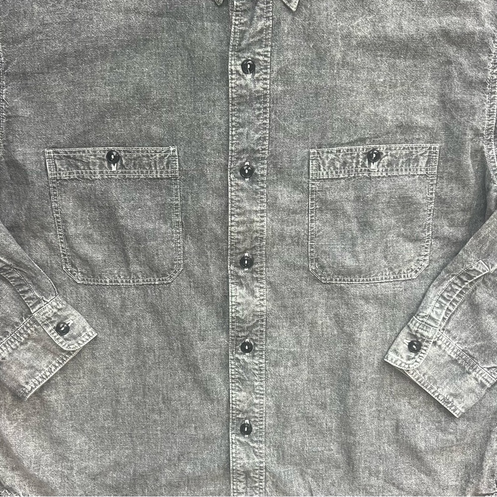 Beams Plus Japanese Chambray 100% Cotton Work Shirt - Picture 5 of 7